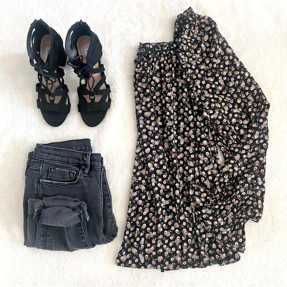 GiGiO Tops - GiGiO Floral Peasant Top Blouse
